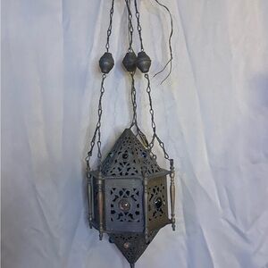 Elegant Bronze Vintage Hanging Moroccan Lantern